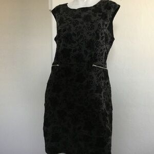 En Focus Studio black jacquard dress, size 14, cap sleeves